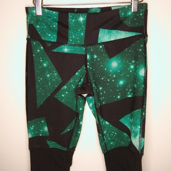 ALO Yoga Pants & Jumpsuits Alo Yoga Green Galaxy Print Goddess Leggings Xs Poshmark